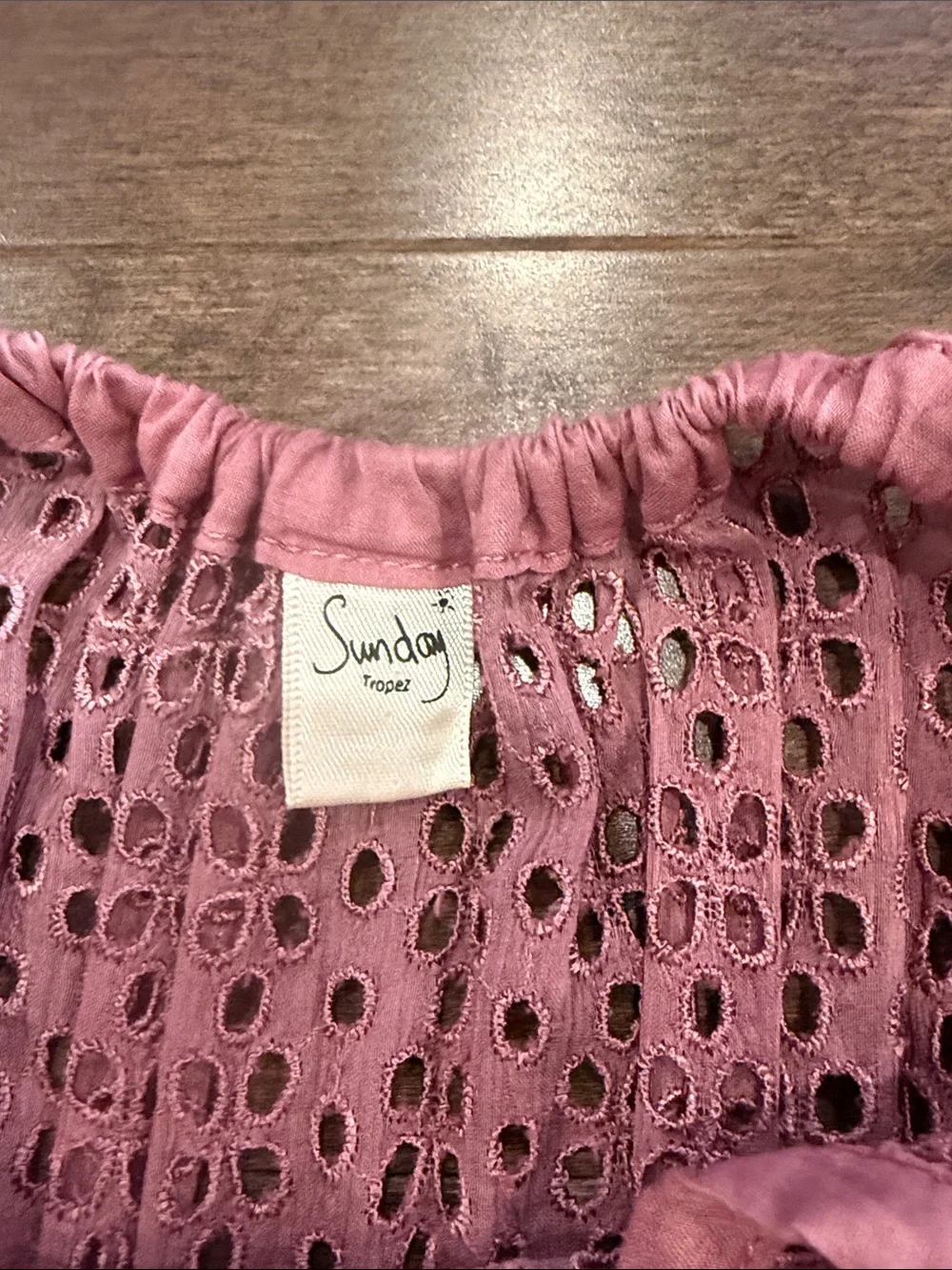 Boho Pink Crochet Swim Coverup Dress with Adjustable Tie Straps